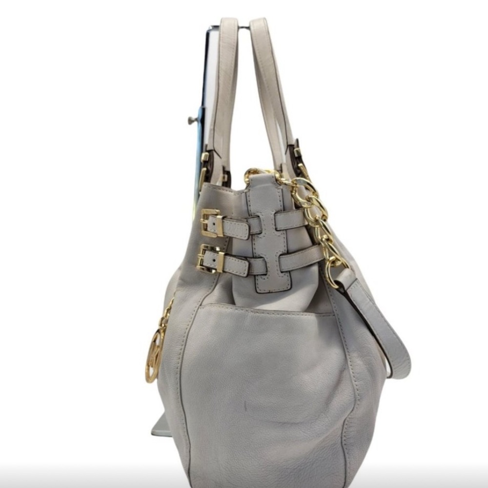 Michael Kors Cream Satchel with Gold Accents - Picture 4 of 9